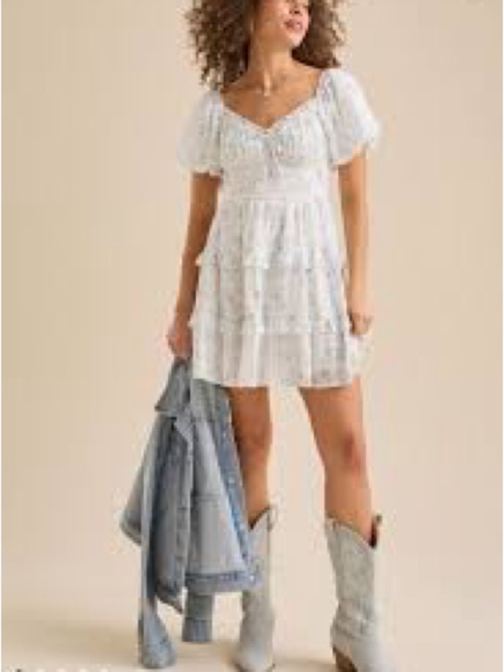 Altar’d State Julia Floral Mini Dress Size XXL